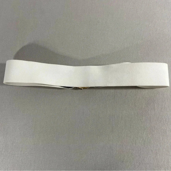 Omega VTG White Tribal Large Buckle Stretch Elastic Belt - Picture 5 of 5